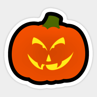 Halloween Scary Spooky Pumpkin Face Sticker